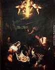 Jacopo Bassano Canvas Paintings - The Adoration Of The Shepherds